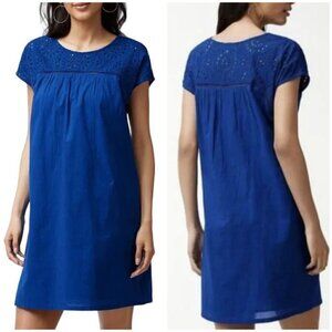 Tommy Bahama Sz XS Blue Eyelet Lace Fiesta Sundress Shift Dress Beach Summer